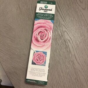 Diamond Art Craft Kit Pink Rose